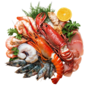 seafood-platter-with-garnishes-png